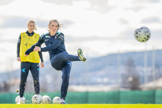Tuva Hansen of the Norwegian women's national football team