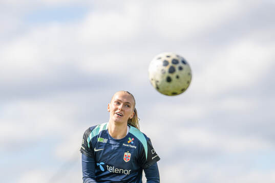 Goalkeeper Selma Panengstuen of the Norwegian women's