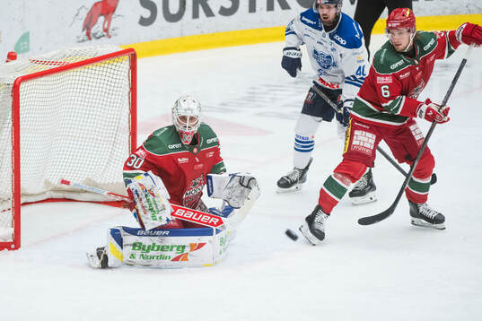 Modos +målvakt Jakob Hellsten och Theodor Johnsson