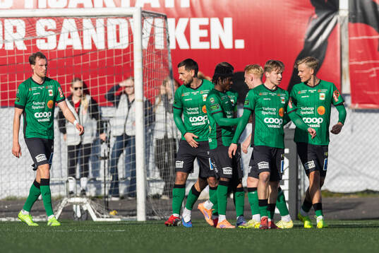 Varbergs Shanyder Borgelin jublar med lagkamrater