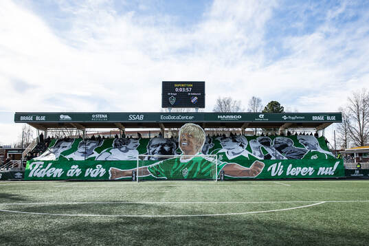 Brages supportrar med ett tifo