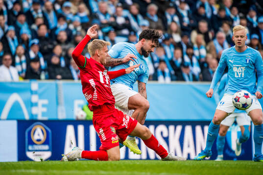 GAISs Joackim Fagerjord och Malmö FFs Sead Haksabanovic