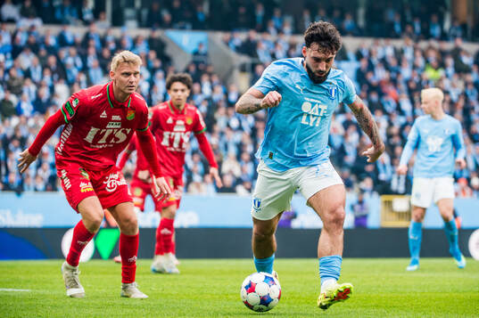 Malmö FFs Sead Haksabanovic och GAISs Joackim Fagerjord