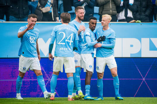 Malmö FFs Pontus Jansson,  Taha Ali och Otto Rosengren
