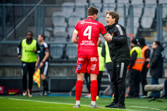 GAISs Oskar Ågren och tränare Fredrik Holmberg