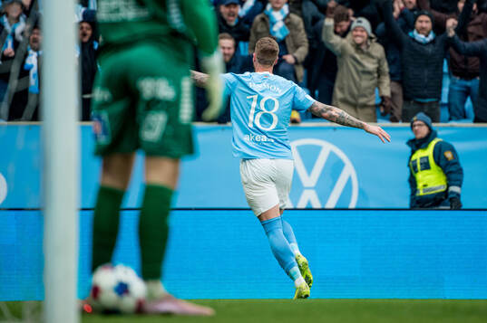 Malmö FFs Pontus Jansson jublar