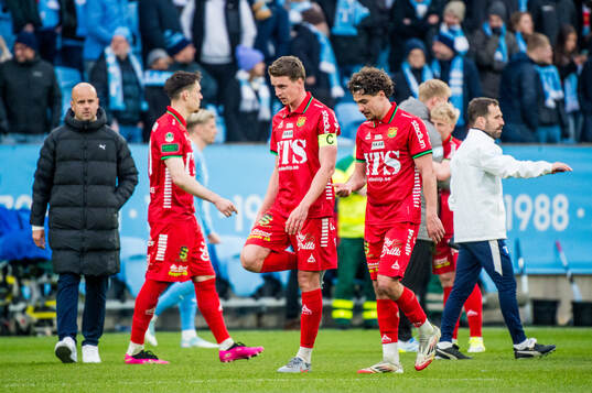 GAISs Oskar Ågren och William Milovanovic  deppar