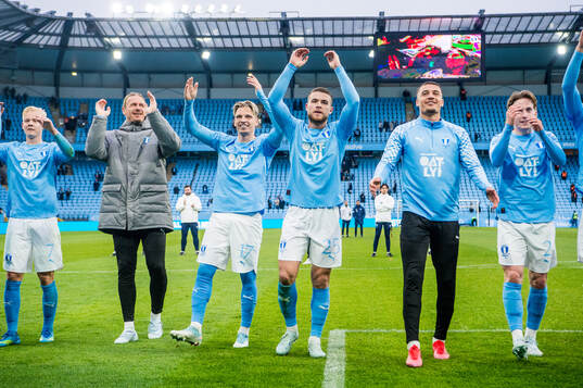 Malmö FFs spelare jublar