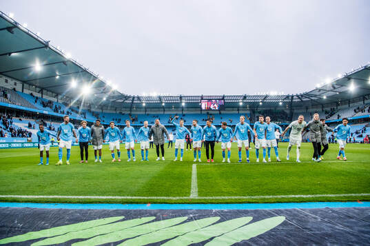 Malmö FFs spelare jublar