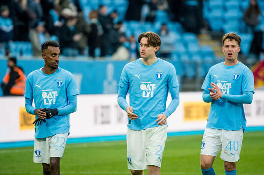 Malmö FFs Taha Ali, Oscar Sjöstrand och Kenan Busuladzic
