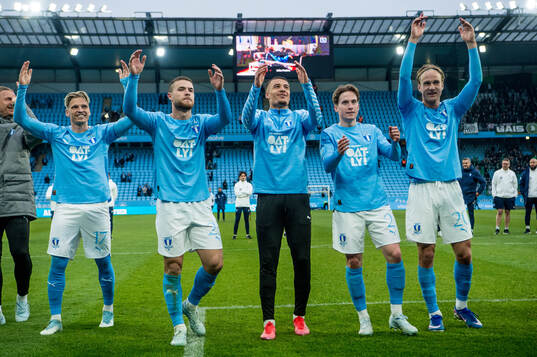 Malmö FFs spelare jublar