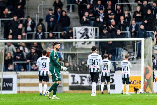 Landskronas målvakt Amr Kaddoura deppar