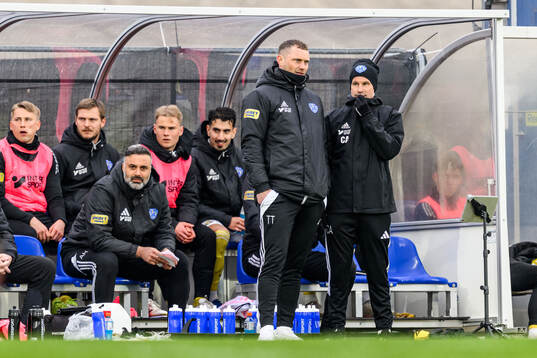 Falkenbergs tränare Christoffer Andersson