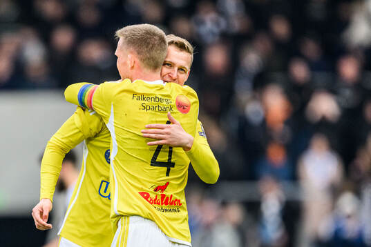 Falkenbergs Noel Hansson jublar