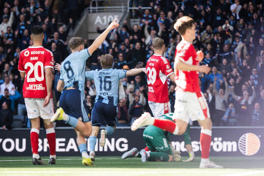 Djurgårdens Bo Hegland jublar