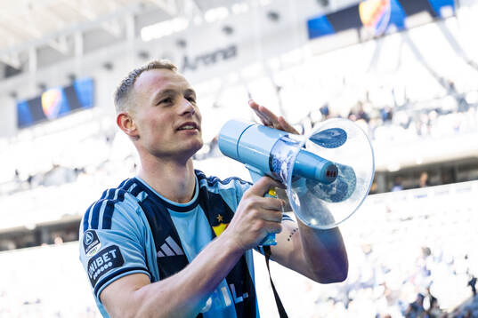 Djurgårdens Kristian Lien jublar