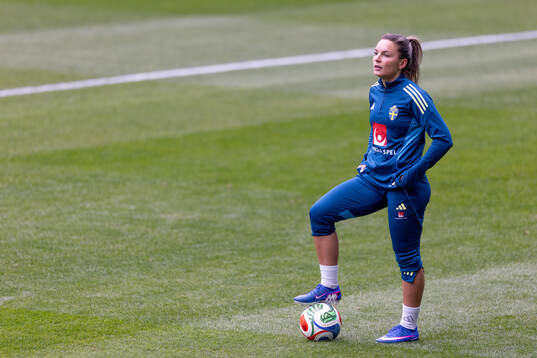 Johanna Rytting Kaneryd of Sweden at a training session