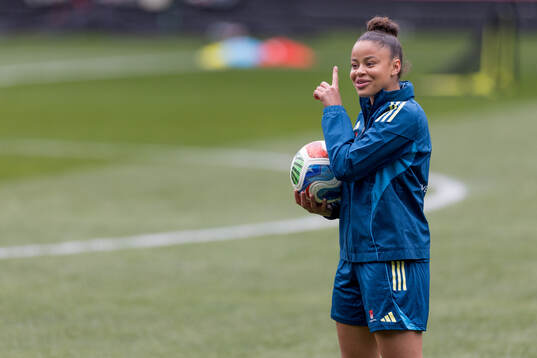 Felicia Schröder of Sweden at a training session with the