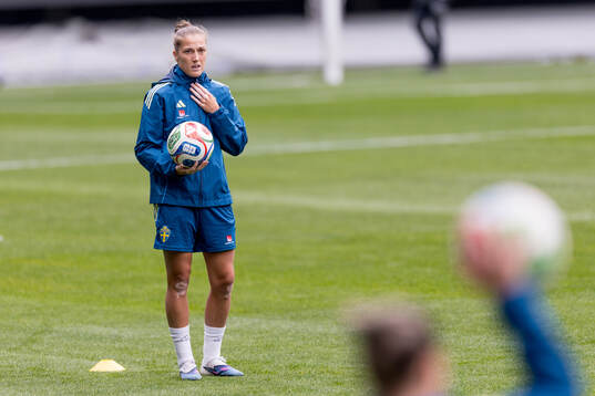Filippa Angeldahl of Sweden at a training session with the