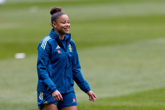 Felicia Schröder of Sweden at a training session with the