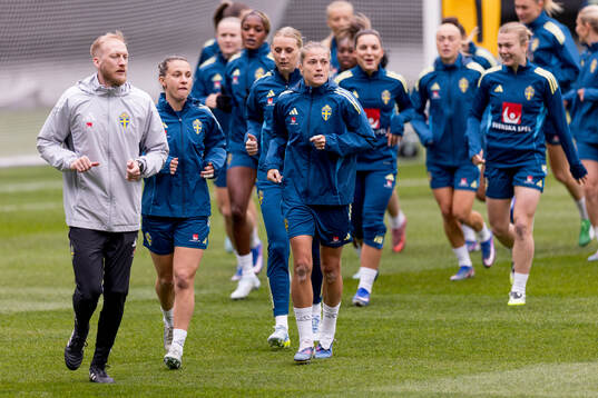 Felicia Schröder of Sweden at a training session with the