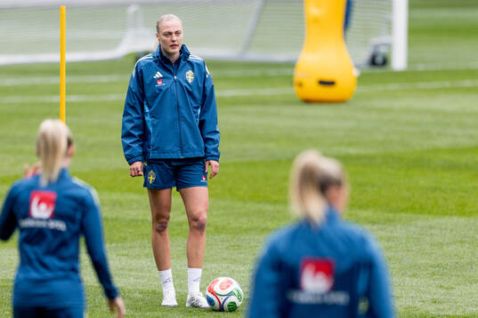 Elma Junttila Nelhage of Sweden at a training session with