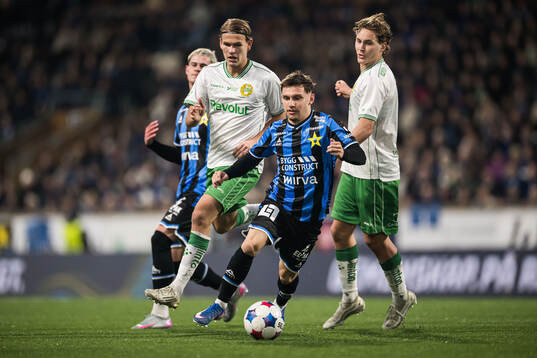 Hammarbys Markus Karlsson och Hampus Skoglund mot Sirius