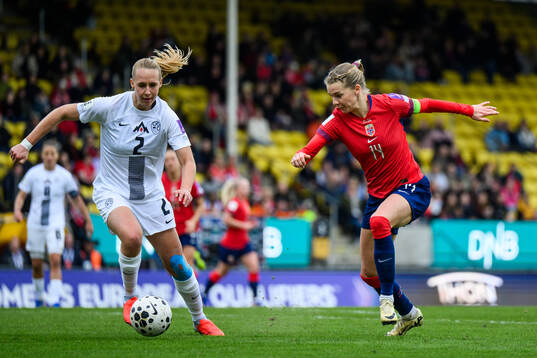 Lana Golob of Slovenia and Ada Hegerberg of Norway
