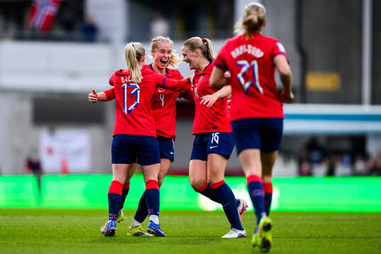 Julie Blakstad of Norway celebrates