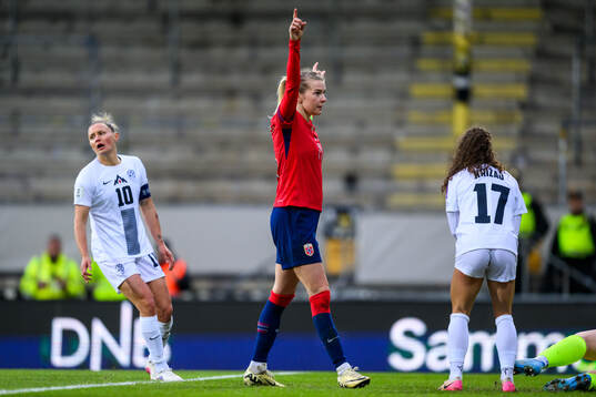 Ada Hegerberg of Norway celebrates
