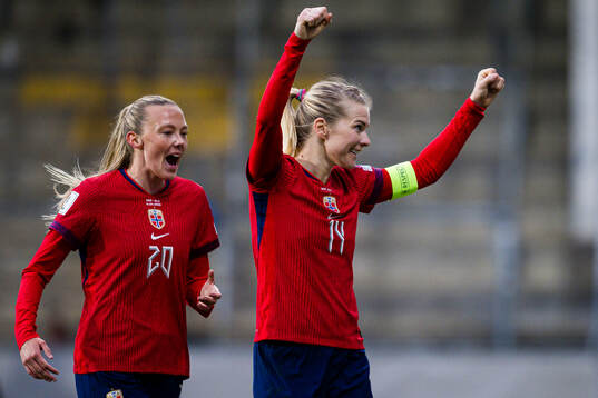 Ada Hegerberg of Norway celebrates