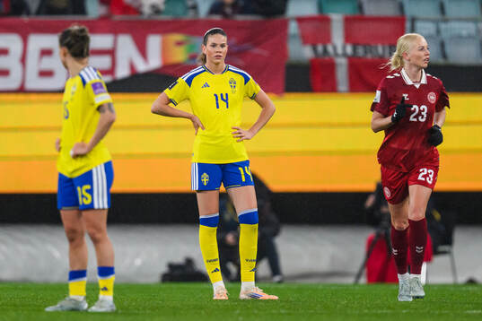 Bella Andersson of Sweden looks dejected