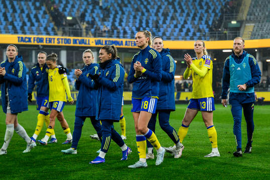Fridolina Rolfö and Amanda Ilestedt of Sweden