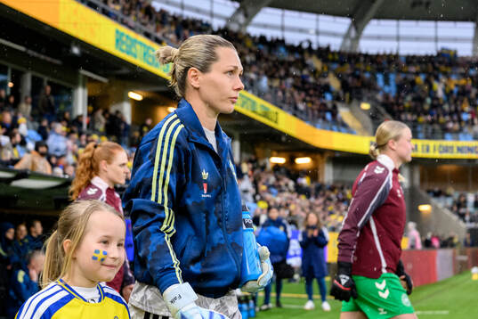 Goalkeeper Jennifer Falk of Sweden