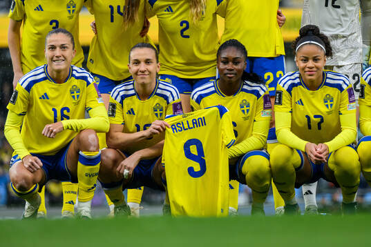 Filippa Angeldahl, Julia Zigiotti Olme, Monica Jusu Bah and