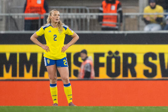 Smilla Holmberg of Sweden looks dejected