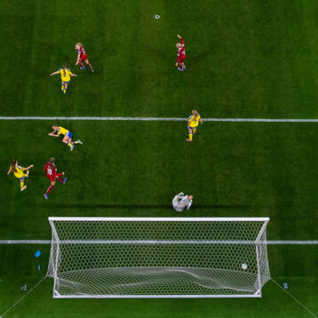 Pernille Harder of Denmark celebrates