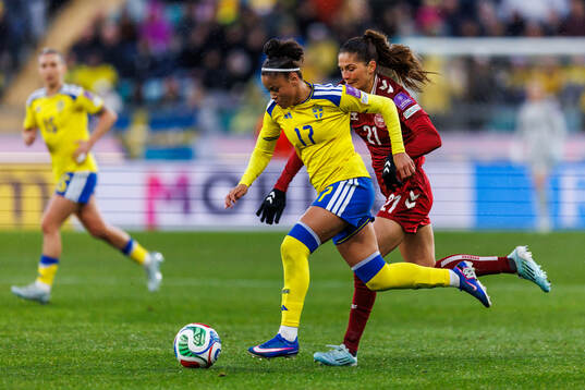 Felicia Schröder of Sweden and Mille Gejl Jensen of Denmark