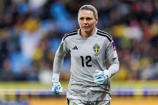 goalkeeper Jennifer Falk of Sweden