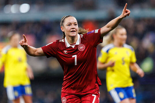 Janni Thomsen of Denmark celebrates