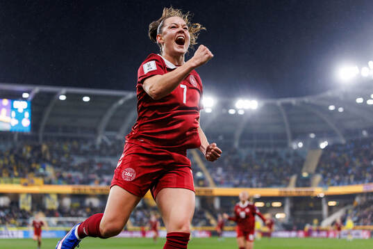 Janni Thomsen of Denmark celebrates