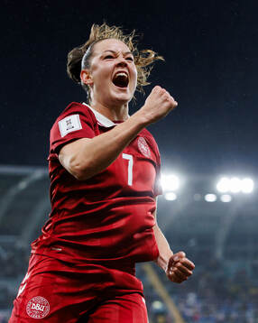 Janni Thomsen of Denmark celebrates