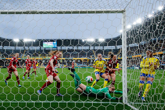 Goalkeeper Freja Thisgaard of Denmark