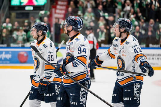 Växjös Morgan Anderberg, Joel Persson och Kalle Kratz