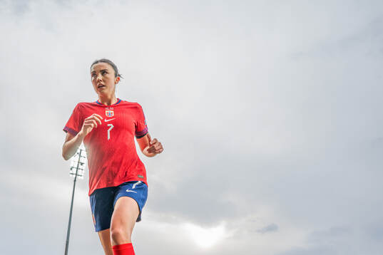 Ingrid Syrstad Engen of Norway at half-time