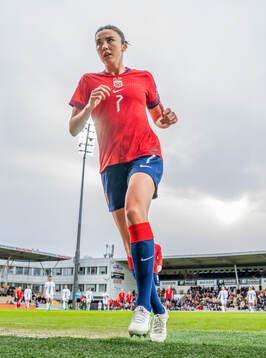Ingrid Syrstad Engen of Norway at half-time