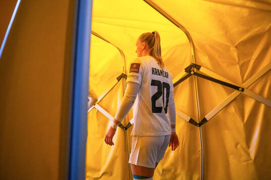 Zara Kramžar of Slovenia at half-time