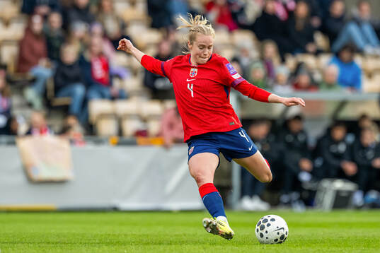 Julie Blakstad of Norway scores the 2-0 goal