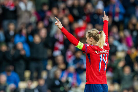 Ada Hegerberg of Norway celebrates