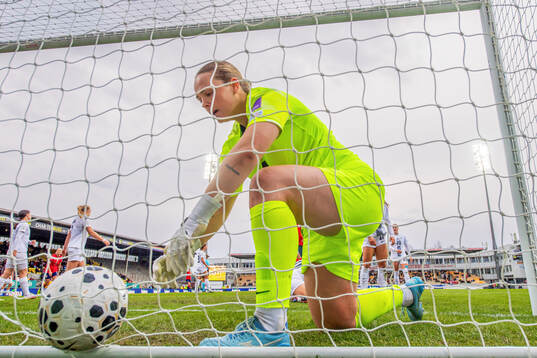 Goalkeeper Zala Mersnik of Slovenia